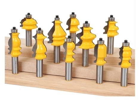 DAISHUJIE Fraise à défoncer Fraise à Bois en carbure cémenté for Le Travail du Bois, 1 pièce, Tige de 12 mm, for Outils électriques(16131-12mmShank)