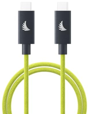Angelbird USB-C 4.0 Solid Flex™ Cable Lime - 32 cm - Full-Featured - für bis zu 40 Gb/s Datenübertragung, Schnellladen und hochauflösende Videoausgabe