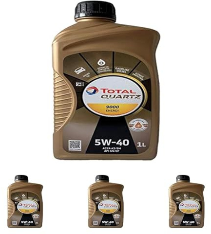 TOTAL QUARTZ 9000 ENERGY 5w-40 Motorenöl, 1 Liter (Packung mit 4)