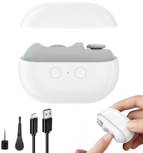 Electric Nail Clipper, 3-in-1 Multi-Functional Smart Nail Clipper with LED Light, Rechargeable for Thick Nails, Arthritis, Low Vision