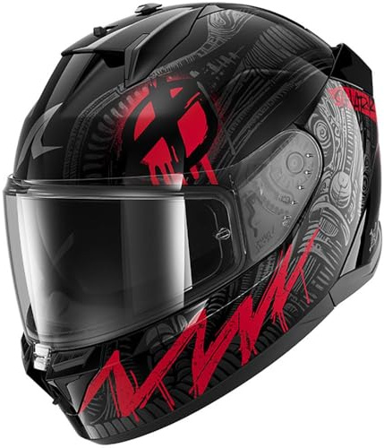SHARK, Integraler Motorradhelm D-SKWAL 3 SHIEVER Black Anthracite Red KAR, S