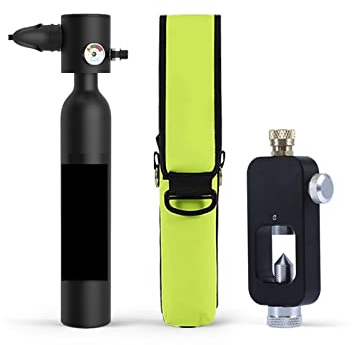 LLOOPK Bouteille de plongée, Mini Équipement De Plongée sous-Marine Bouteille D'oxygène Ensemble en Apnée avec Adaptateur(Diving Equipment B)