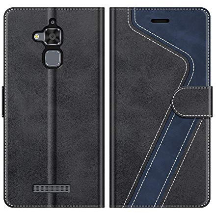 MOBESV Coque pour ASUS Zenfone 3 Max ZC520TL, Housse en Cuir Magnétique Fonction Stand Étui pour ASUS Zenfone 3 Max ZC520TL, Noir