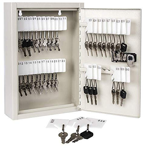 Boîte de rangement à clés avec code blanc