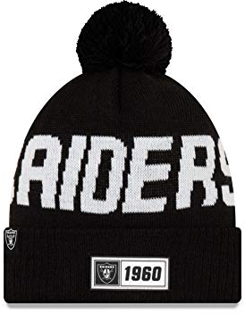 New Era NFL 19 Sport Knit Mütze Oakland Raiders Schwarz, Size:ONE Size