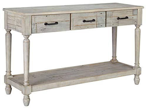 Signature Design by Ashley - Shawnalore Console Table, Whitewash Wood