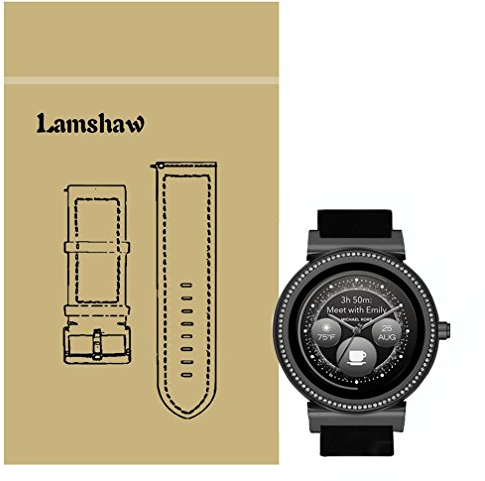 LvBu Armband Kompatibel Für MK Sofie, Sport Silikon Classic Ersatz Uhrenarmband Für MK Access Sofie Smartwatch (Schwarz)