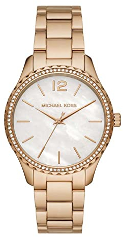 Michael Kors MK6870 Layton Uhr Damenuhr Edelstahl vergoldet 5 bar Analog Gold