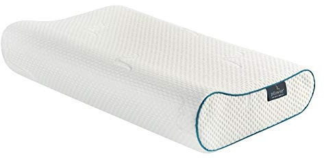 Pillowise Nackenstützkissen, Füllung mit 100% Memory Schaum, Tencel Bezug, waschbar Farbe Blau