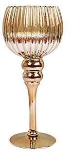 WHSPORT Bougeoir Chandelier, Chandelier Haut sur Pied，bougeoir Moderne Design, bougeoir Verre, bougeoir Or, bougeoir doré Deco, Bougeoir Noël Chandelier Saint Valentin Mariage Halloween Dinking