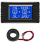 Aideepen LCD Digital Amperemeter Voltmeter AC 80-260V 100A, Leistungsmesser 6-in-1 Home Stromzähler Panel, Energiezähler Stromzähler mit geschlossenem Typ CT