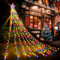 LED Guirlande Lumineuse Sapin de Noel avec Étoile, 9x2m USB Lumière de Décoration d'Arbre de Noël, 8 Modes d'Éclairage Guirlande Lumineuse avec Télécommande pour Intérieures Extérieures (Multicolor)