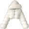 Generic Kunstpelz Mantel Damen Winterjacke Kurz Kunstpelz Mäntel Langärmlig Reißverschluss PlüSchjacke Winter Pelzmantel mit Kaputze Unifarben Rundhals Felljacke Leger Outwear Oberteile Tops, Weiß, S