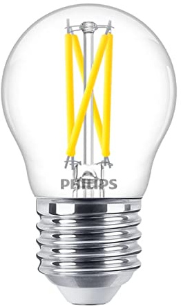 Philips Master LEDlustre E27 GolfBall Filament Clear 2.5W LED Bulb | 340lm | 2200K–2700K Dim to Warm (922–927) | Best Colour Rendering CRI 90+ | Dimmable | Energy Saving | Replaces 25W Incandescent