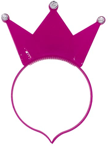 BF Souvenirs 1x LED Haarreif KRONE - blinkend und leuchtend, Prinzessin, König, Party Karneval Geburtstag Motto Party Fasching (Lila)