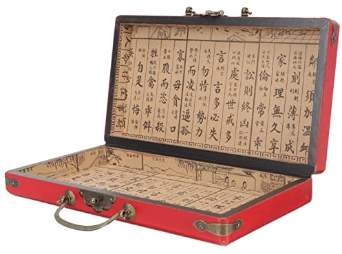 BESPORTBLE Kasten Mahjong-geschenkbox Mahjong-verpackungsbox Mahjong-Spiel Mahjong-Fliesen Spielkartenhalter Digitaler Spieltisch Mahjong-Halter Mahjong-Koffer Hölzern Mehrzweckbox