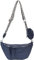styleBREAKER Damen Halbmond Crossbody Schultertaschen Set 3-Teilig, Schultergurt mit Muster, Schlüsselanhänger, Börse 02012398, Farbe:Dunkelblau