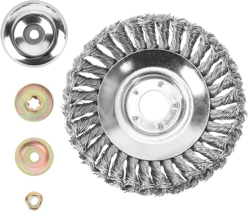 Thgtao Wildkrautbürste, Unkrautbürste Freischneider, 25,4mm Bohrung Wildkrautbürste für Motorsense zur effektiven Unkrautentfernung, Freischneider für effektive Moosentfernung