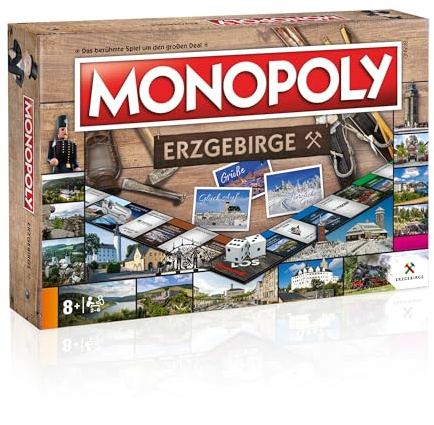 Monopoly Erzgebirge Einzelstück – Regional-Edition von Winning Moves | Brettspiel mit Orten & Traditionen aus dem Erzgebirge | Familienspiel ab 8 Jahren | Heimat-Souvenir & Geschenkidee