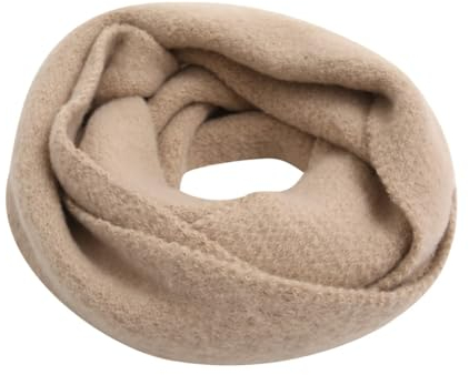 FASHION YOU WANT Damen Loopschal Strickschal Schlauchschal Schal Feinstrick einfarbig Rundschal (beige)