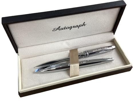 Rutherfords Gifts Personalised Chrome Pen & Letter Opener Gift Set - Engraved Wedding Birthday Graduation Retirement Gift