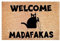 ivamulie Dark Katze Welcome Volldruck-FußMatte, Fußabtreter Wetterfest und rutschfest für Heimdekoration, KüChe, Badezimmer, Fußmatte Lustig, 40x60cm