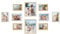 SONGMICS Cadres Photo, Lot de 10, Deux 20 x 25 cm, Quatre 13 x 18 cm, Quatre 10 x 15 cm, MDF, Protection en Plastique, MDF, Couleur Chêne Naturel, Blanc Nuage, Beige Naturel RPF310K02