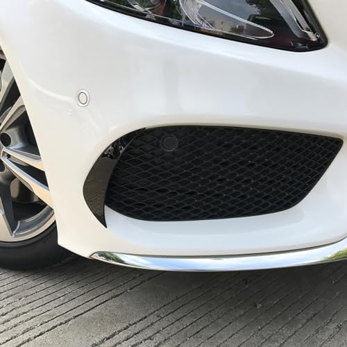 Auto-Frontstoßstangen-Spoiler, Nebelscheinwerfer-Rahmenabdeckung für Mercedes Benz C Class W205 2015-2018, Linke + Rechte Seitenspoiler, 2 Stück
