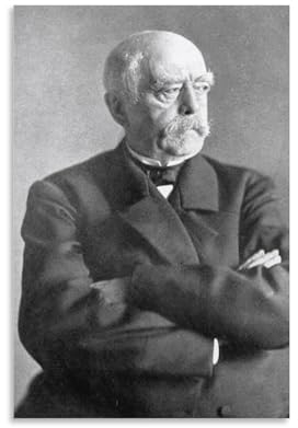 PURRCOCO Poster mit deutschem Staatsmann und Diplomat Otto von Bismarck, 4, Heimdekor-Poster, Wandkunst, Bilddruck, dekoratives Gemälde, Poster, 30 x 45 cm