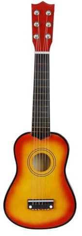 21 Zoll Ukulele 6-saitig Professionelles Saiteninstrument Mit Plektrum(Sunset)