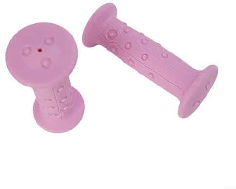 BTWIN Kinder-Fahrradlenkergriffe, Gummimaterial, 18 mm Durchmesser, geeignet für 19 mm Stangen (G133 für rosa Paar)