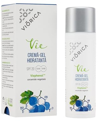 Viorica Feuchtigkeitscreme Gel mit SPF 20 – Tagespflege für empfindliche Haut | Pflanzlich, beruhigend & schützend | Ohne Parabene & Alkohol