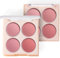 Blushers for Cheeks Make Up, 4-In-1 Pink Blush Palette, Matte Powder Blush, Natural Peach Highly Pigmented Long-Lasting Blendable Blusher Palette for Women, Suitable for All Skin Tones
