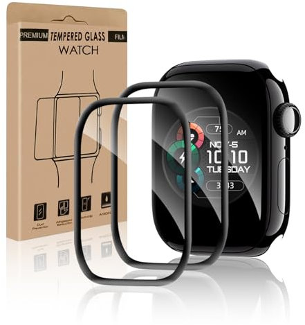 Schutzfolie für Panzerglas für Apple Watch Series 10 46mm, 2 Stück HD-Klar Volle Bedeckung Displayschutzfolie, Anti-Öl Hohe Empfindlichkeit Schutzglas