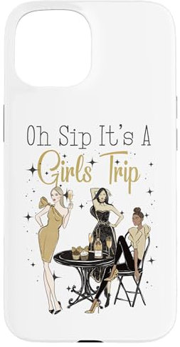 Mädchenwochenende Damen Oh Sip It's A Girls Trip 2024 Hülle für iPhone 15