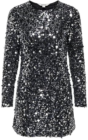 ONLY Damen Onlanika Catina Ls Sequins Dress WVN Onlanika Catina Ls Sequins Dress WVN (1er Pack)