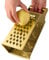 Cheese Grater, Stainless Steel Box Grater with 4 Sides, 9.3 Inch Height Vegetable Slicer with Handle, Portable Graters for Kitchen, Cheese, Vegetables, Potatoes, Ginger, Gold, Box, Gra