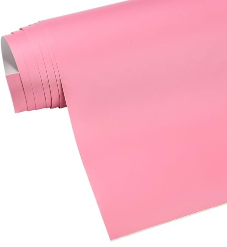 Blueshyhall Autofolie Rosa Matt Metallic, Car Wrapping Folie Romantik Rosa Satinoberfläche, Car Film Matte Pink, Tuning Folie Innen Außen mit Luftkanälen für Auto, Motorrad, Fahrrad (50 x 152 cm)