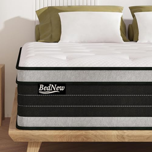 Bednew Matratze 80 x 200cm, Federkernmatratze H3 Höhe 31cm | 7-Zonen Taschenfederkernmatratze und Memory-Schaum, Atmungsaktiv, Öko-Tex, Bewegungsisolierung, 80x200x31cm
