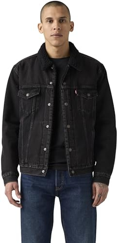 Levi's Herren Type III Sherpa Trucker Jeansjacke gefüttert, Regular Fit, Schwarz (Built To Last Sherpa Trk), XS