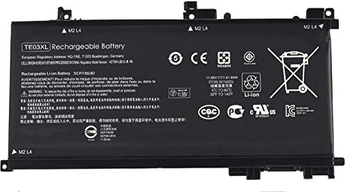 TE03XL (11,55 V 61,6 Wh 5150 mAh) Laptop Battery Replacement for HP Pavilion 15 UHD OMEN 15 5-BC000 15-BC015TX 15-AX000 TPN-Q173 Series 849910-850 849570-570-541 841 9570-542 849570-543 TPN-Q173 ІN