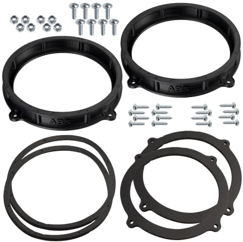 AERZETIX - Kit de 2 adaptadores para Altavoces Ø200mm | Compatible con Audi A3 8V/8Y Pre-Facelift A6 4G Q5 8R2 Facelift R8 4S Lamborghini Huracán (Puertas Delanteras), Seat Leon 5F Delantero/Trasero