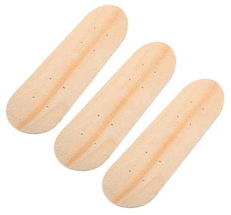 UPKOCH 3Pcs Blank Skateboard Deck for Painting, 7-Layer Maple Wood Skate Board for Art Projects, Plain Skateboard Decks for DIY Graffiti & Home Decor