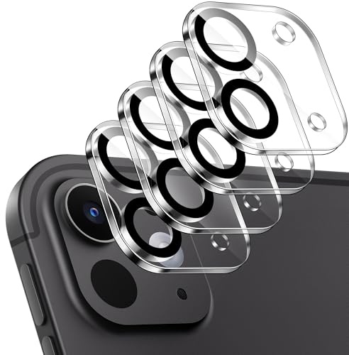 MoKo 4 Stück Kameraschutz für iPad Pro 11/13 Zoll M4/M5 2024/2025 | 9H Hartglas, Hochtransparent, Kratzfest, Vollflächige Abdeckung, Einfache Montage