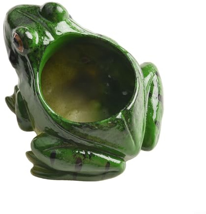 Harz Mini Frosch Sukkulenten mit Drainageloch Blumentopf für kleine Pflanzen Indoor Outdoor Dekorativer Sukkulenten Topf mit realistischen
