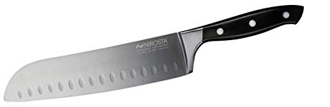 Nirosta Santoku Trinity Coltello 34 cm - Acciaio inossidabile di alta qualità - Coltello Santoku di qualità professionale per verdure, carne & Co - Lama affilata a mano - Manico pesante con protezione