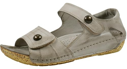 Gemini Damen Sandale Leder mit Klettverschluss und geschlossener Ferse 032093-02