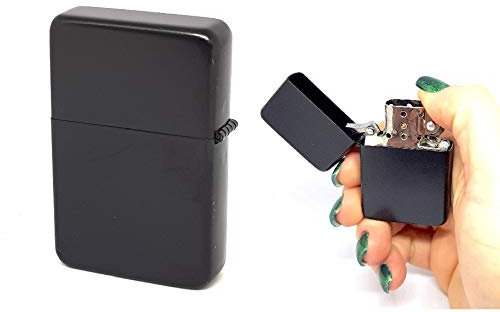 ARMERIAONLINE SINCE 1999 accendino vintage a benzina piccolo nero elegante accendino sigarette Ricaricabile