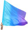 Winged Sirenny Leichte Seidenfahne, Tanzflagge Anbetungsfahne mit flexiblem Stab, Kleine Spielseide für Kinder (türkis-blau-violett)