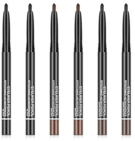 6 Pcs Eyeliner Gel Pens Waterproof Smudge-Proof Smooth Eye Liner Matte Eyeliner Gel Pencil Set for Eyes Makeup(13cm)
